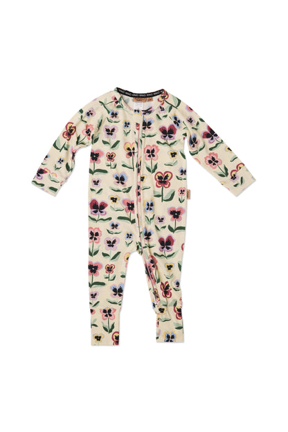 LS Zip Romper (Pretty Pansy)