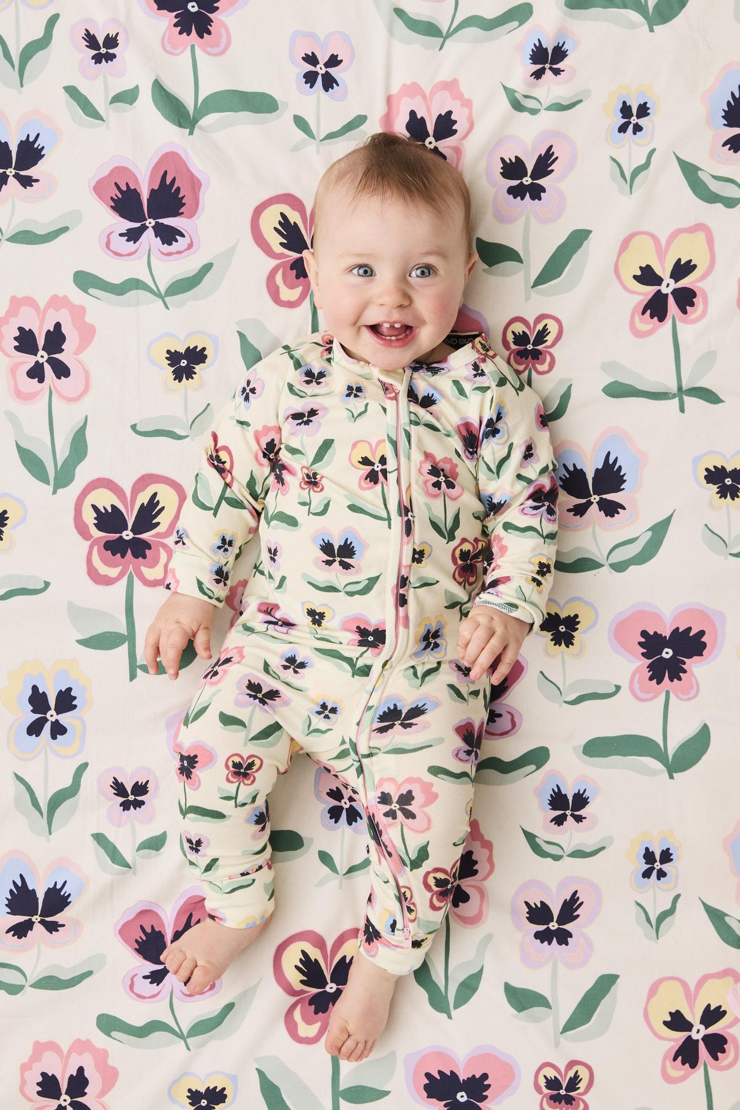 LS Zip Romper (Pretty Pansy)