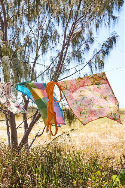 Warm Floral Breeze Tea Towel