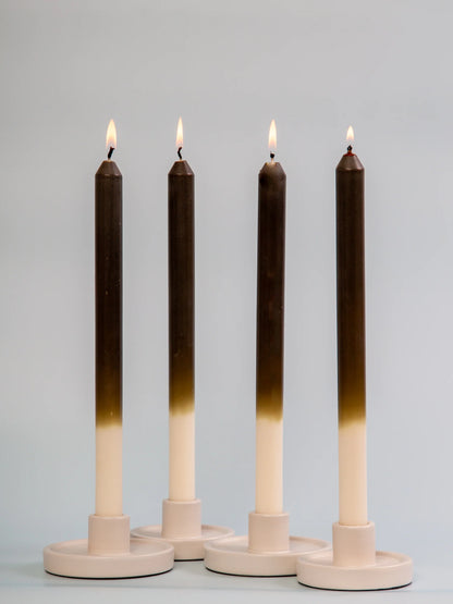 30cm Ombre Candle (Ivory/Olive)