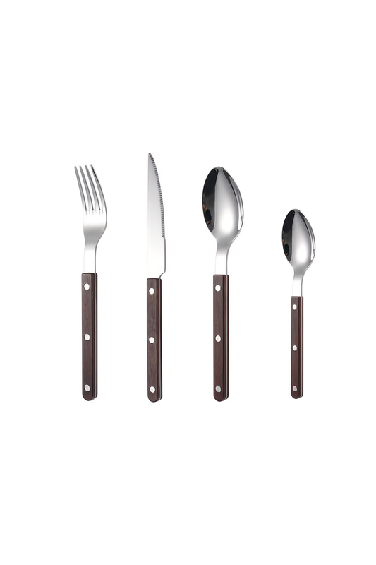 4pc Bistrot Cutlery Set (Walnut)
