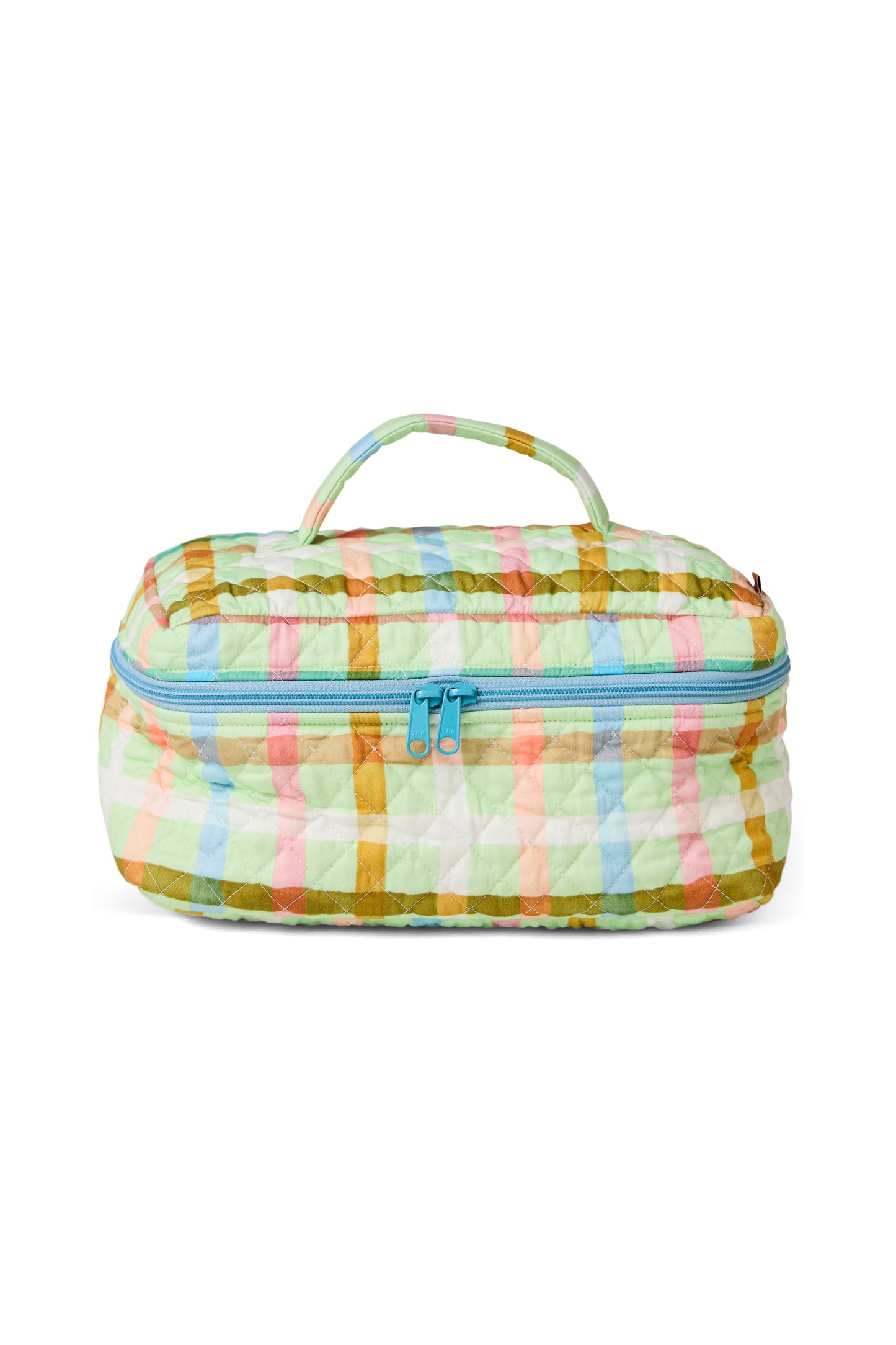 Candy Check  Mint Quilted Toiletry Case