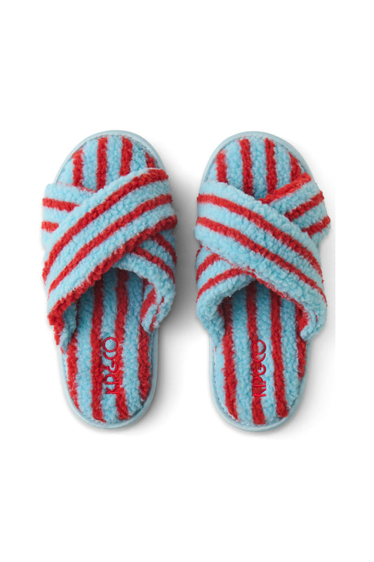 Hamilton Stripe Adult Sherpa Slippers