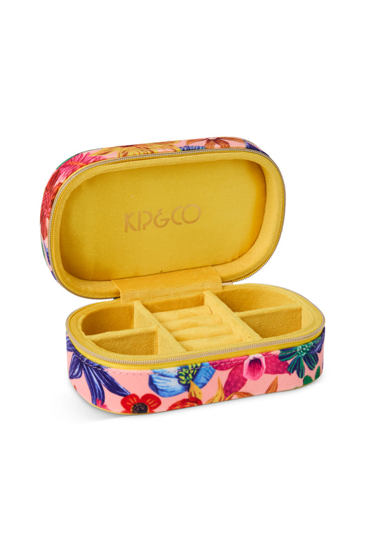 Wild Flowers in Bloom Velvet Jewellery Box