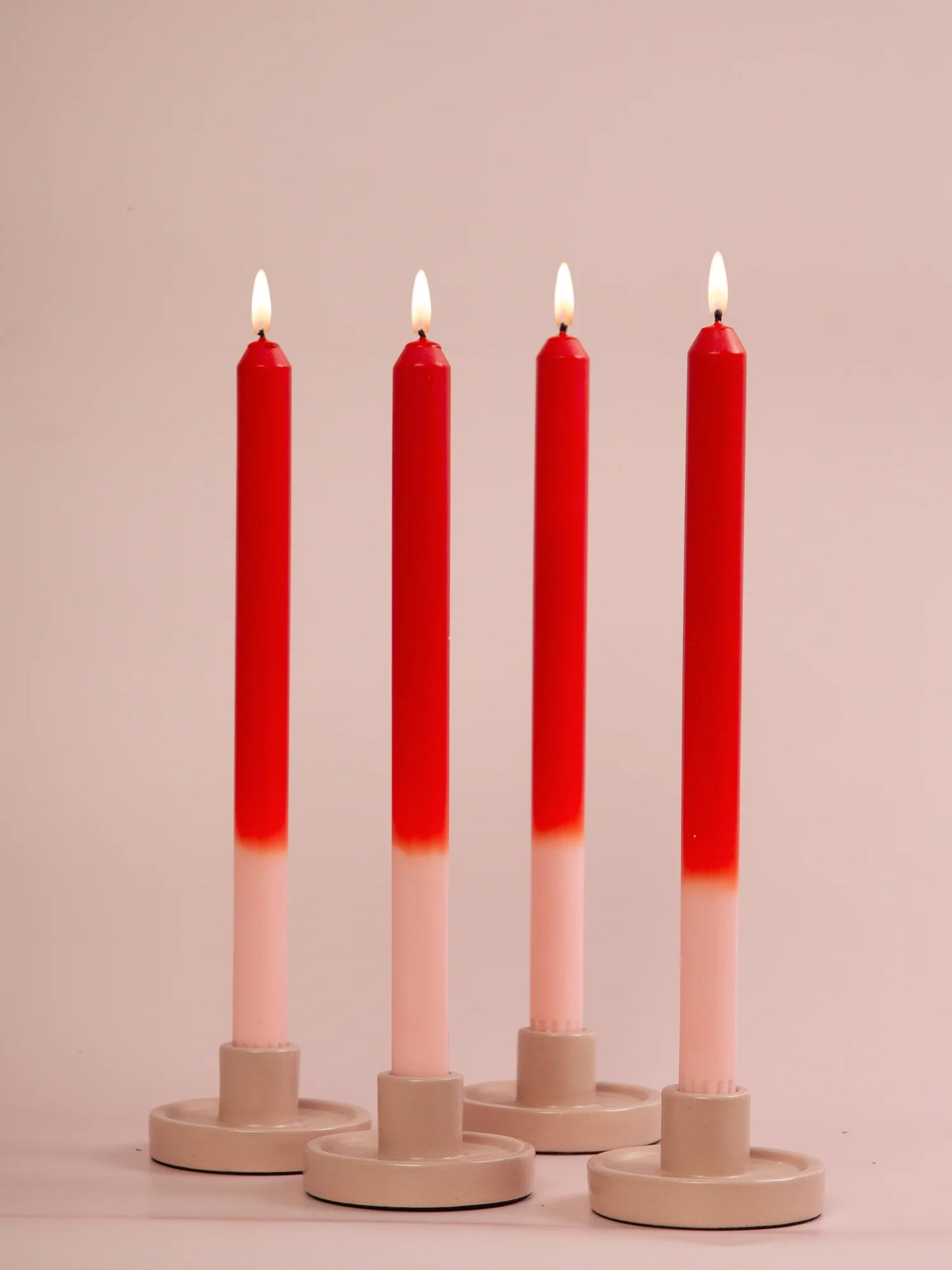 30cm Ombre Candle (Blush/Scarlet)