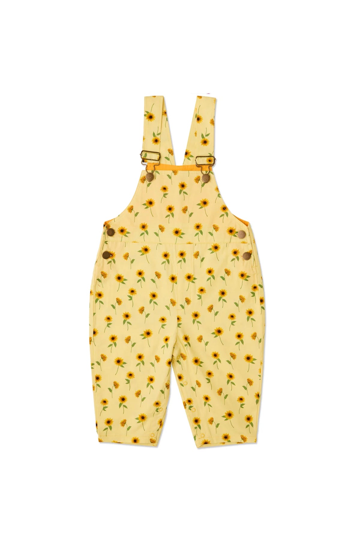 Baby Drill Overalls (Sunflower Delight)