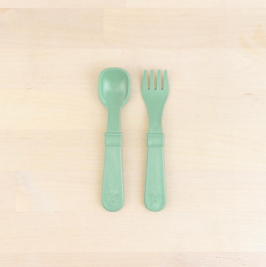 Re-play Fork and Spoon Set (Sage)