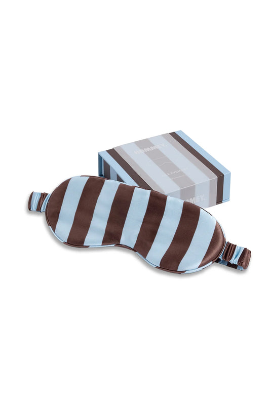 Silk Eye Mask (Iced Chocolate Stripes)