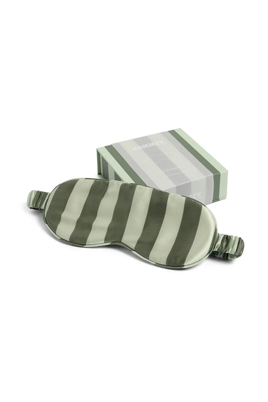 Silk Eye Mask (Wasabi Stripes)