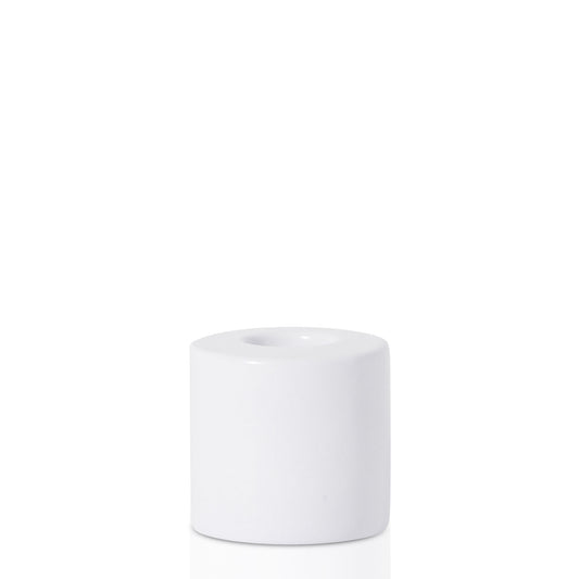 Ceramic Candle Holder Sml (White)