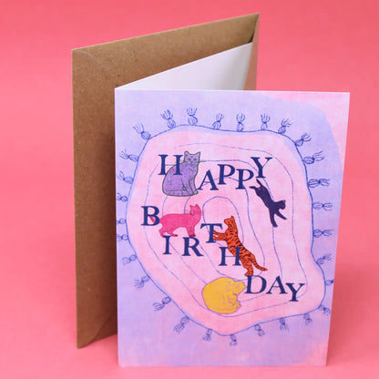 Happy Birthday Cats Card