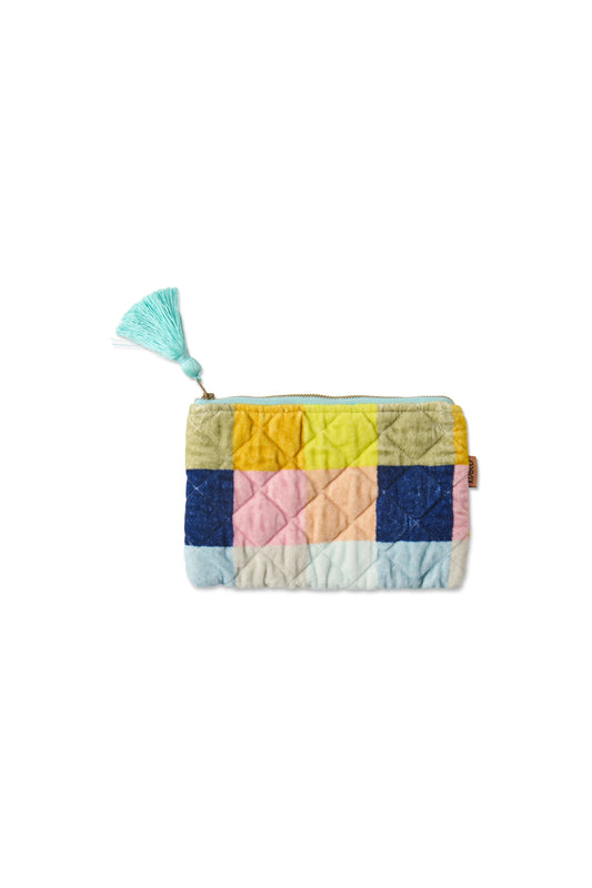 Florida Tartan Velvet Cosmetics Purse