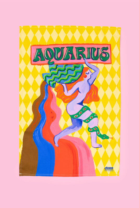 Zodiac Tea Towel (Aquarius)