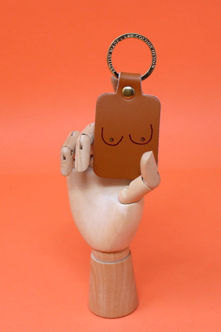 Boobs Keyring (Burnt Orange)