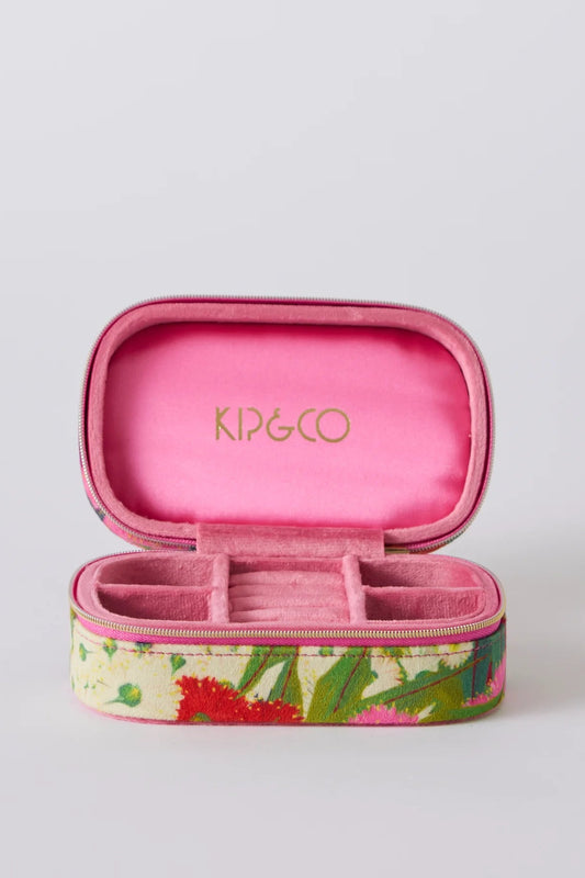 Australian Bush Blossom Travel Velvet Jewellery Box