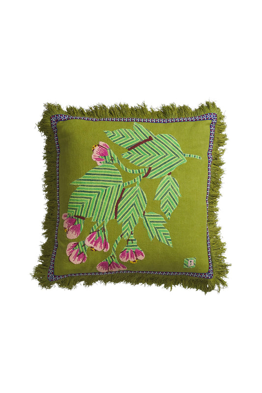 Vivi Applique Cushion (Juniper)