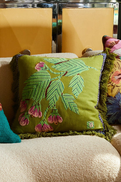 Vivi Applique Cushion (Juniper)