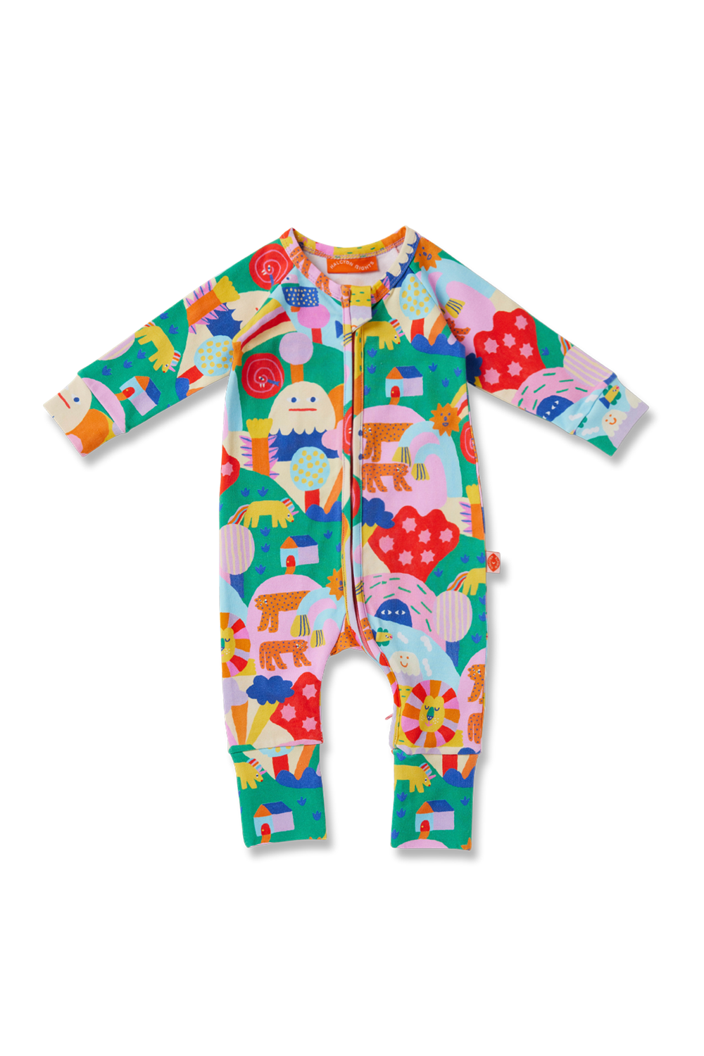 Rainbow Valley LS Zip Up Romper