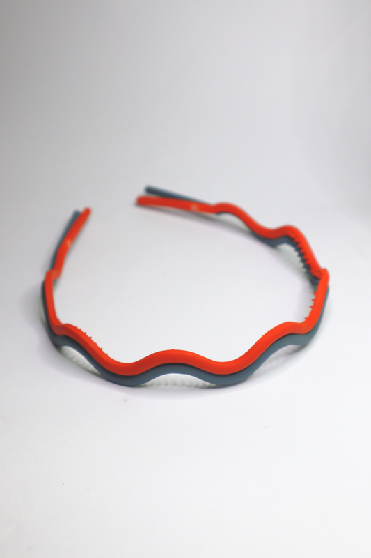 Matt Wave Head Band 2P (orange/slate)