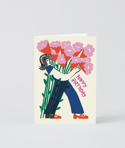 Happy Birthday Flower Bouquet Card