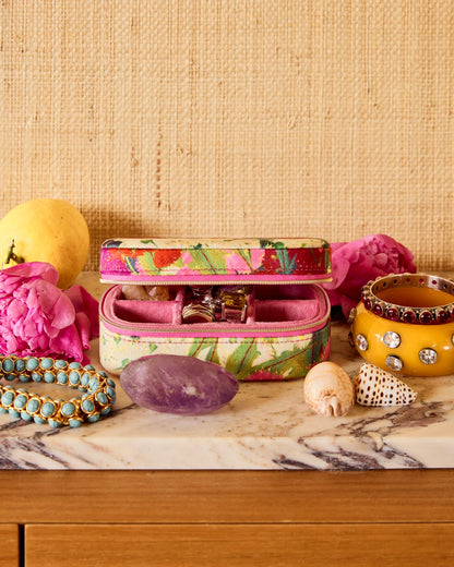 Australian Bush Blossom Travel Velvet Jewellery Box