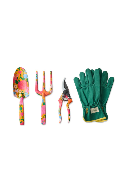 Follow The Sun Yellow Garden Tools and Gloves Set