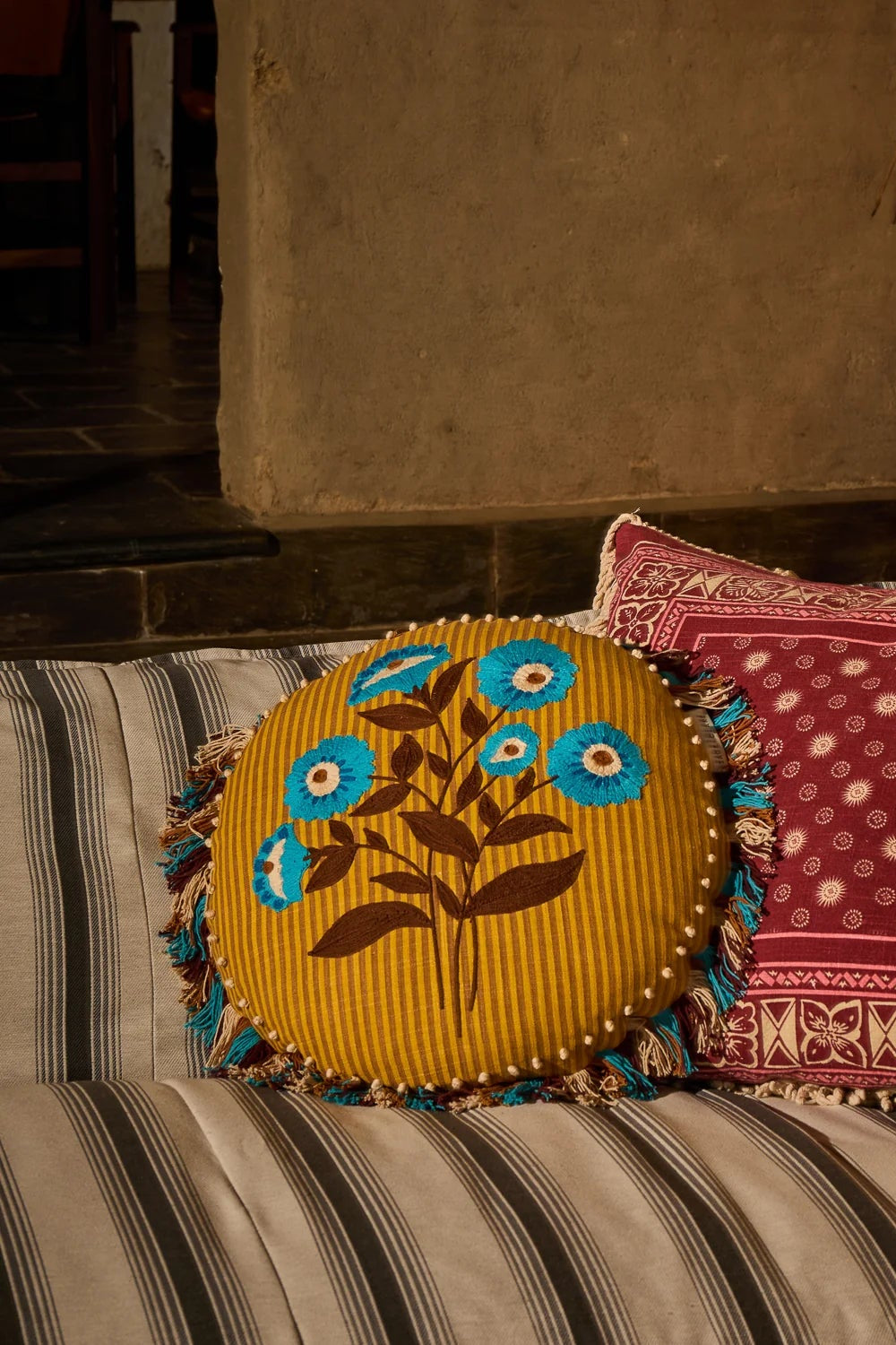 Layla Embroidered Cushion