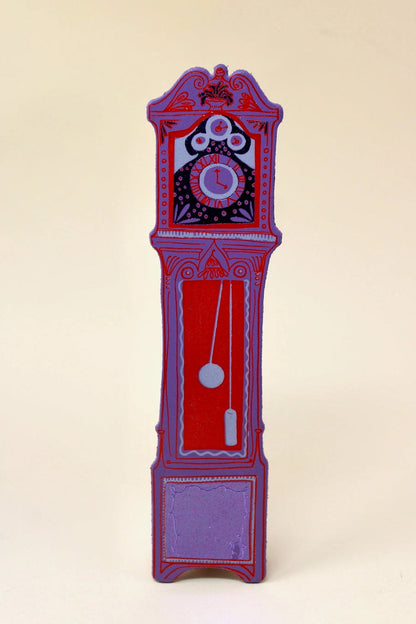 Grandfather Clock Bookmark (Lilac)