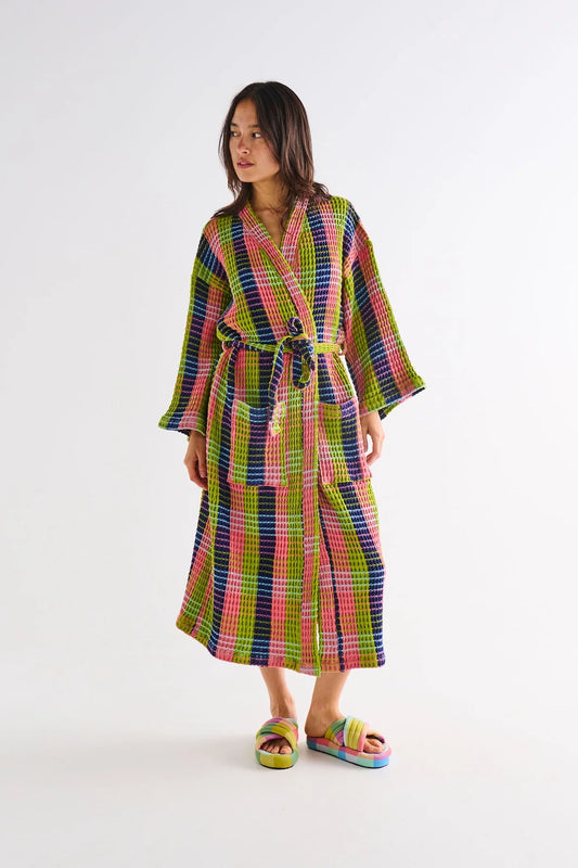 Florida Tartan Waffle Bath Robe