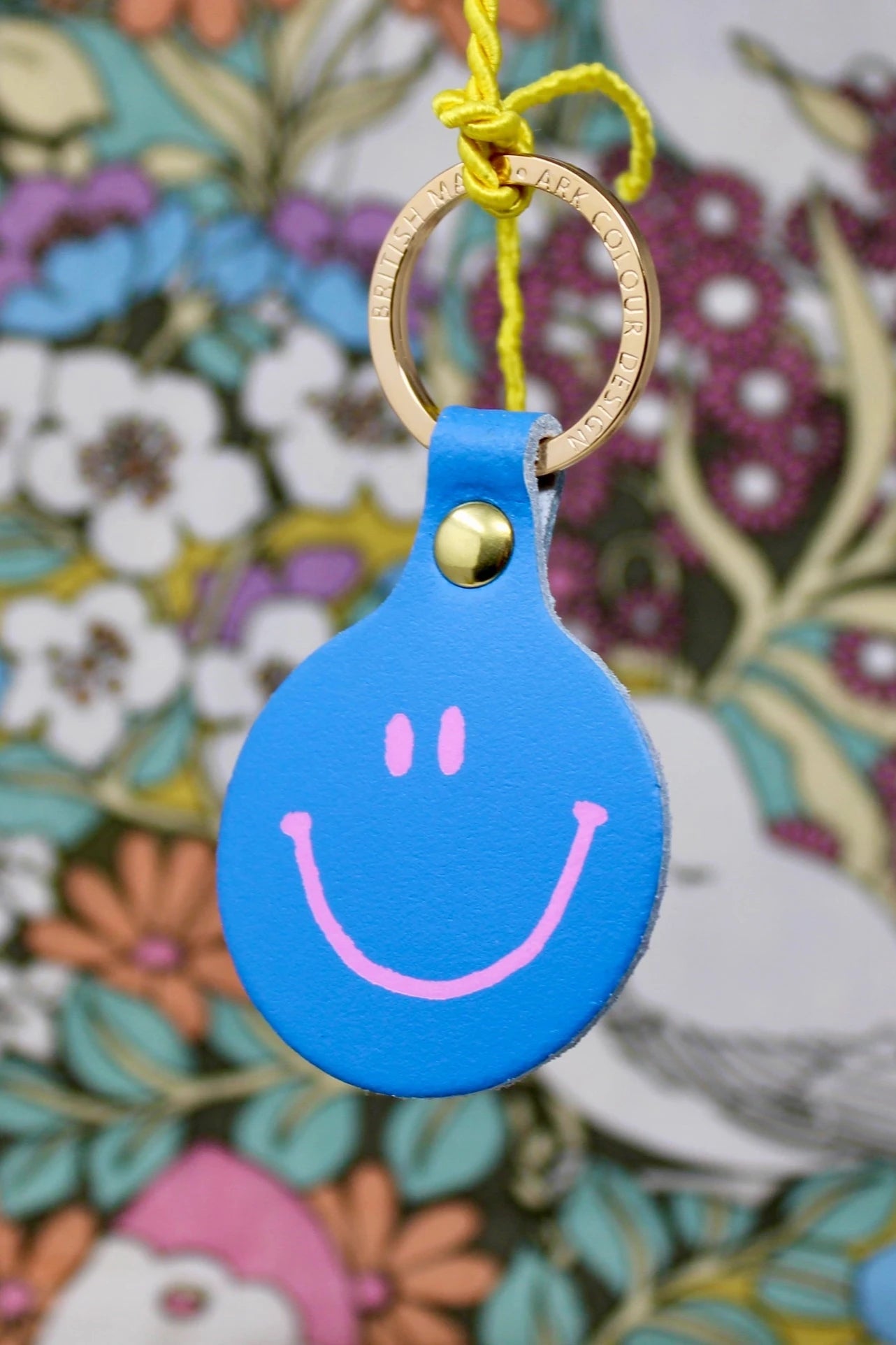 Smiley Keyring (Blue)