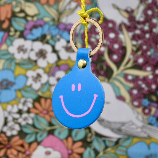 Smiley Keyring (Blue)