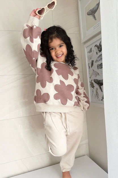 Baby Sweater (Mocha Floral)