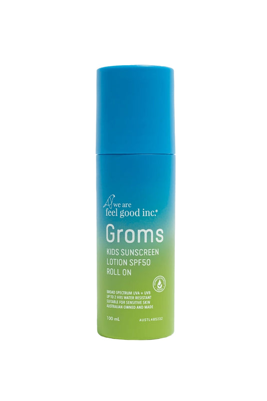 Groms Kids Sunscreen Lotion SPF50+ Roll On (100ml)
