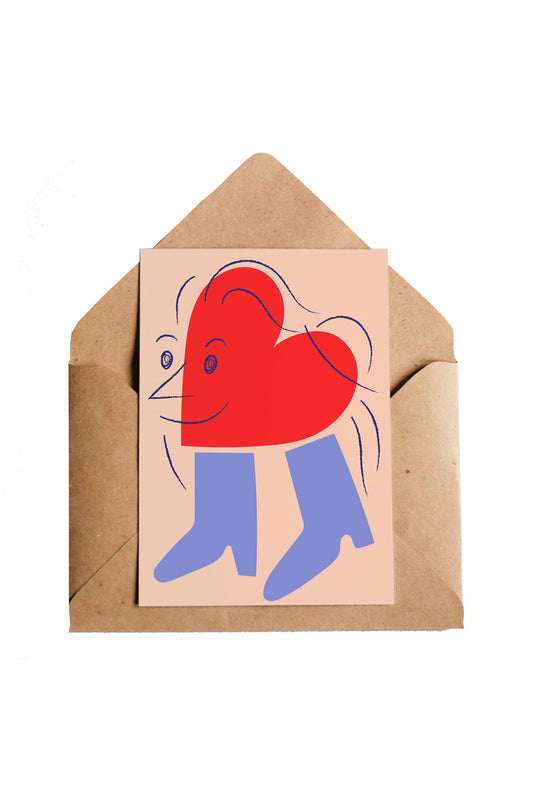 Heart Boots Card