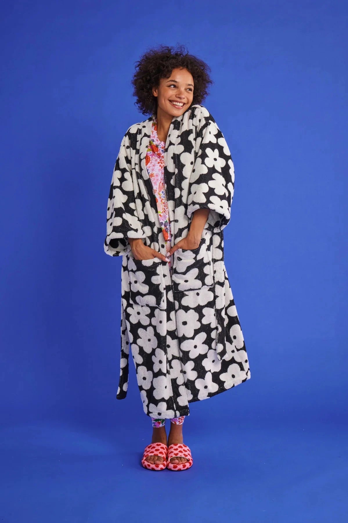 Flower Face Terry Bath Robe