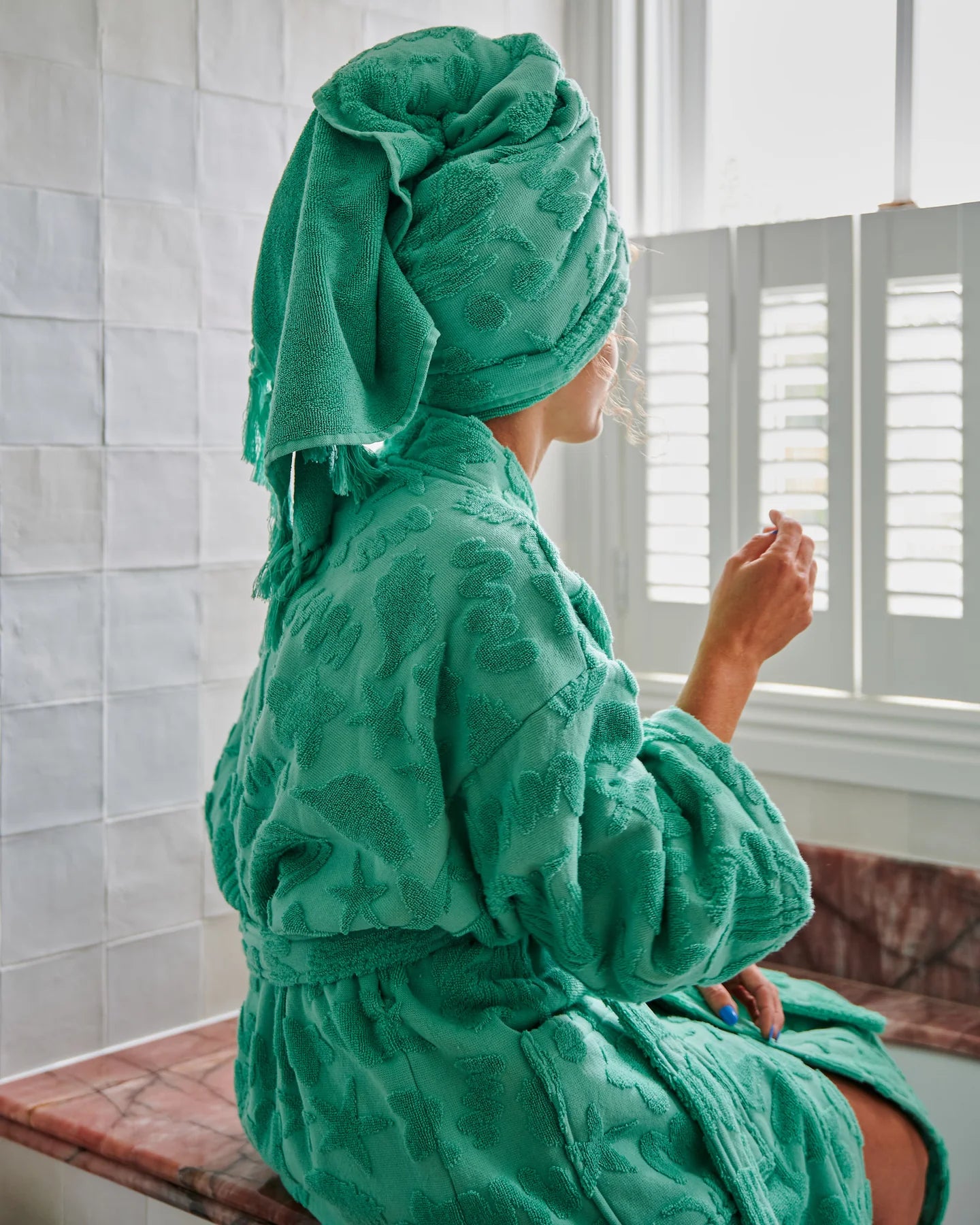 Jade Rock Pool Terry Bath Robe