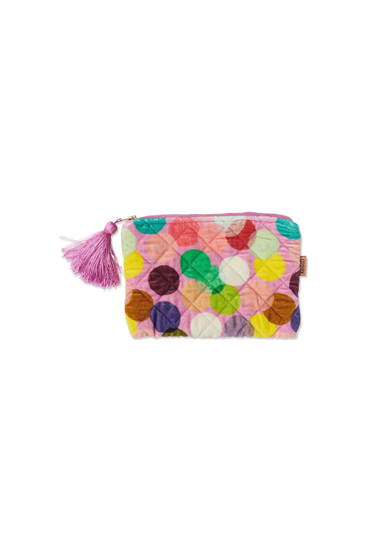 Confetti Pink Velvet Cosmetics Purse