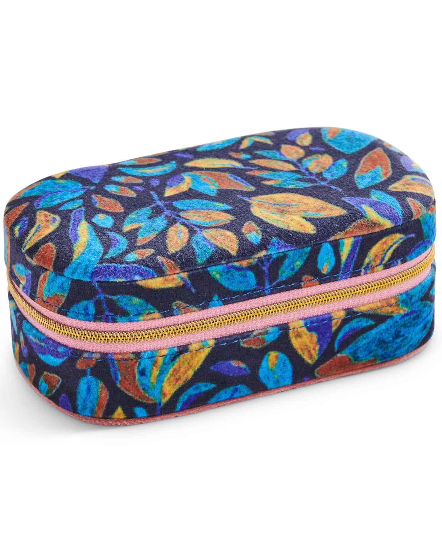 Fallen Leaves Travel Velvet Jewellery Box