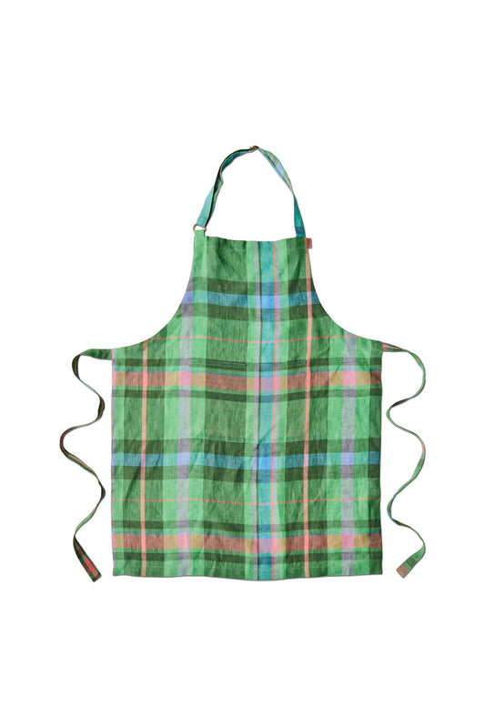 Jewel Of The Nile Tartan Linen Apron