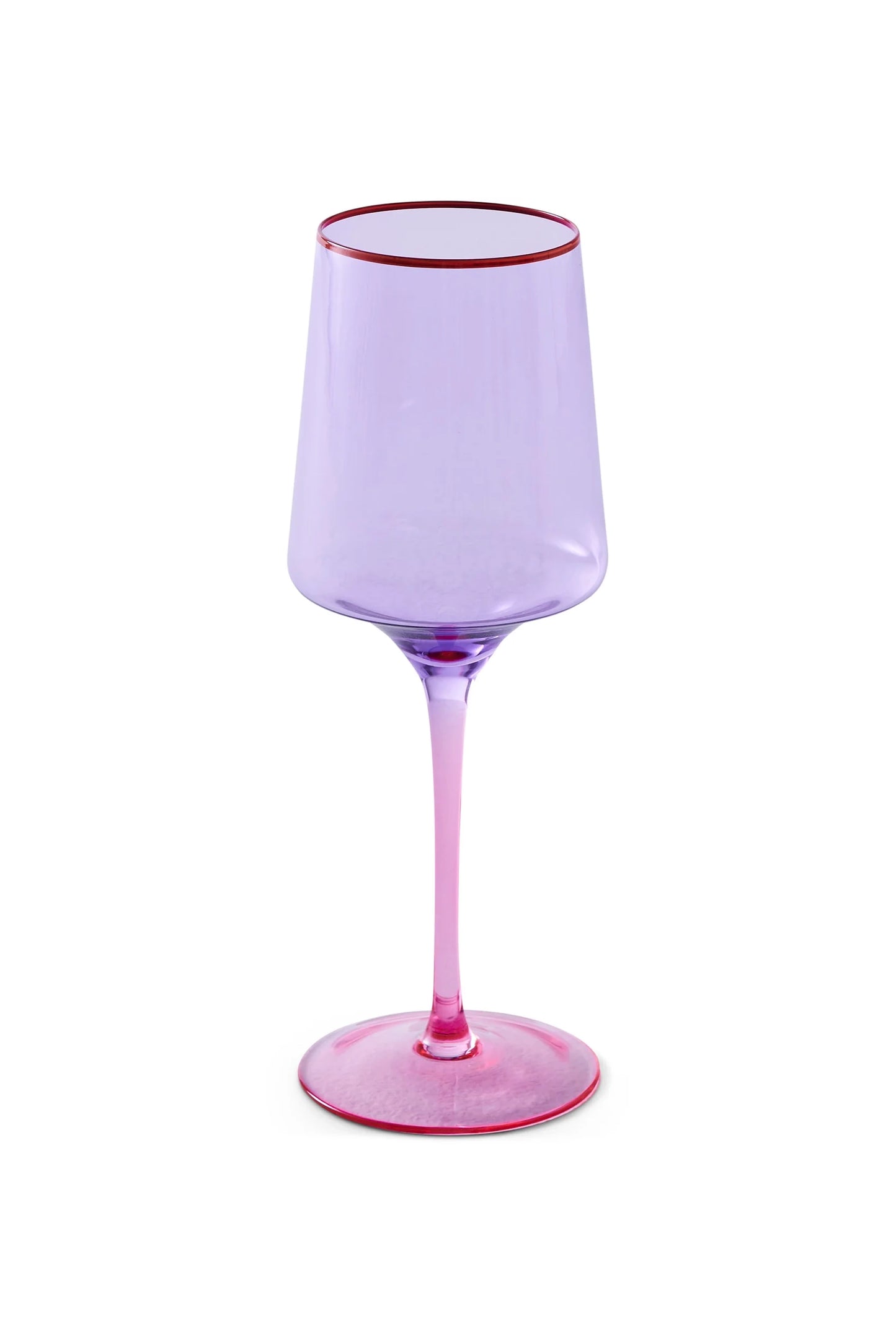 Lilac Colour Block Vino Glass 2P Set