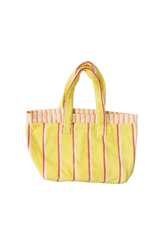 Pina Colada Stripe Terry Oversized Beach Bag