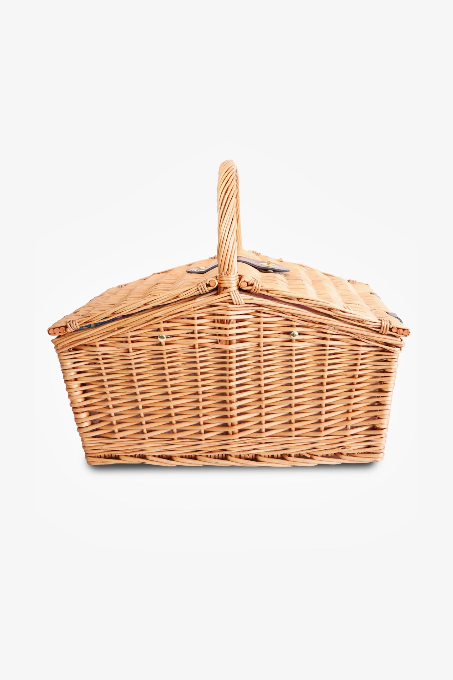 Iced Vovo Stripe Rattan Picnic Basket