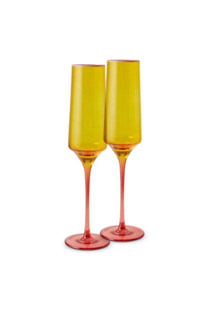 Tropical Punch Champagne Glass 2P Set