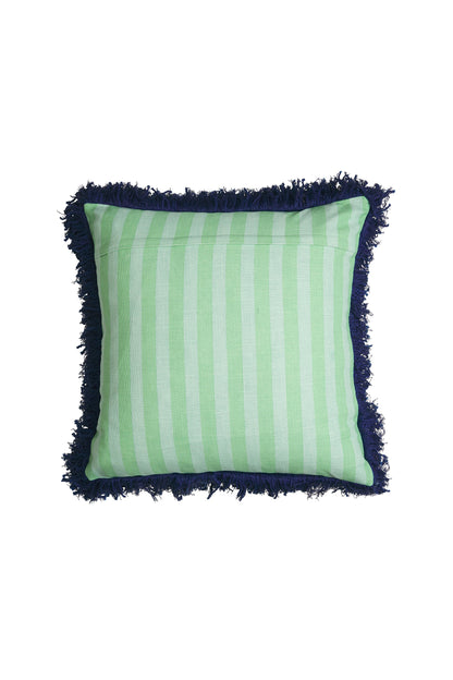 Annette Embroidered Cushion (Jade)