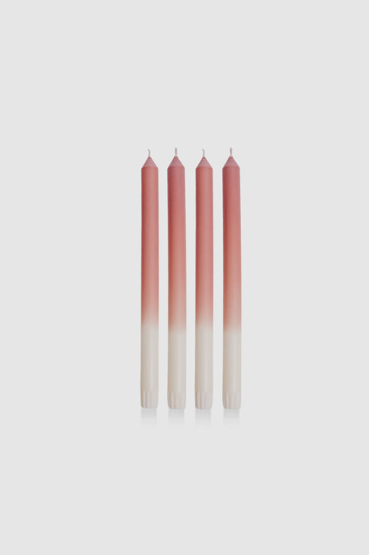 30cm Ombre Candle (Ivory/Rose)