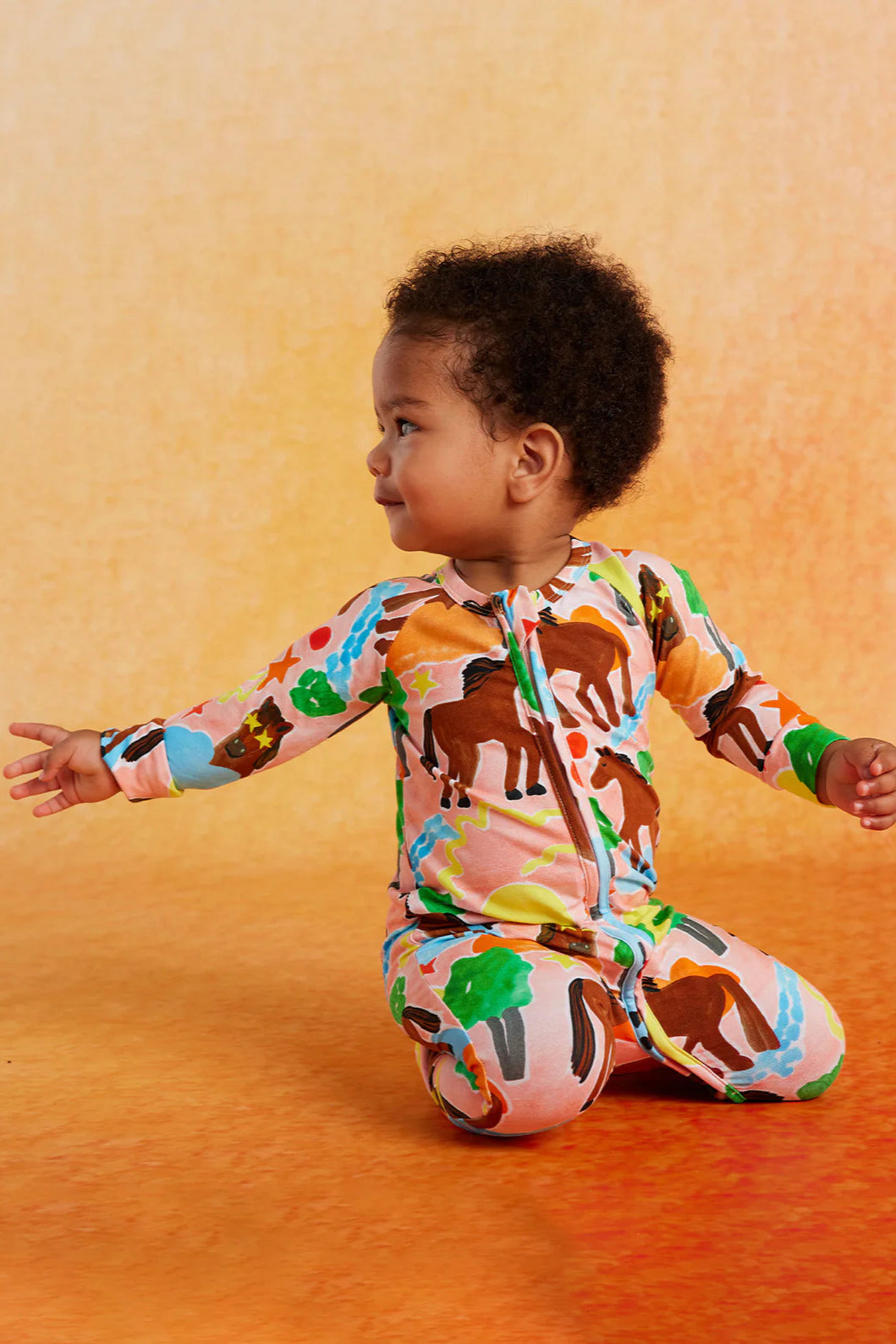 Giddy Up LS Zip Up Romper