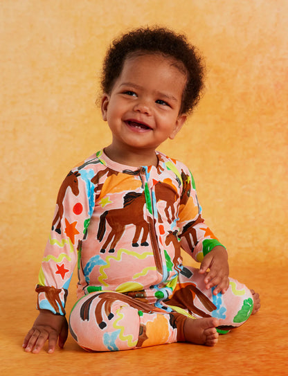 Giddy Up LS Zip Up Romper