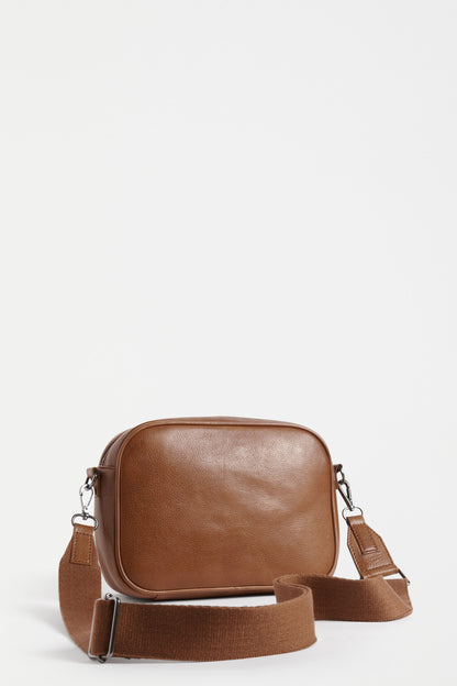 Kassel Leather Crossbody Bag (Tan)