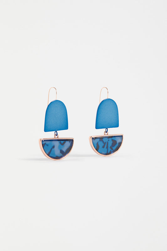 Heran Hook Earrings (Blue Tort)