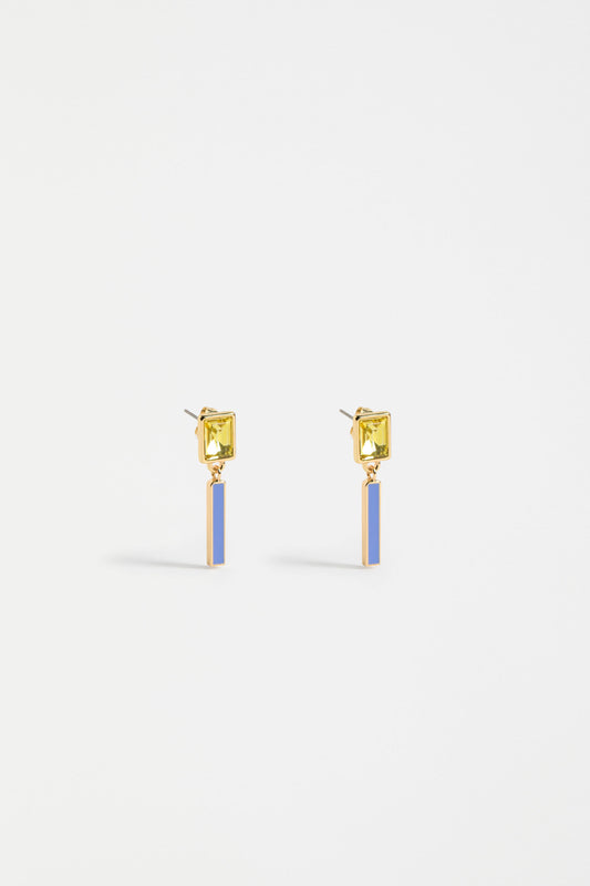Ival Short Drop Earrings (Chartreuse)